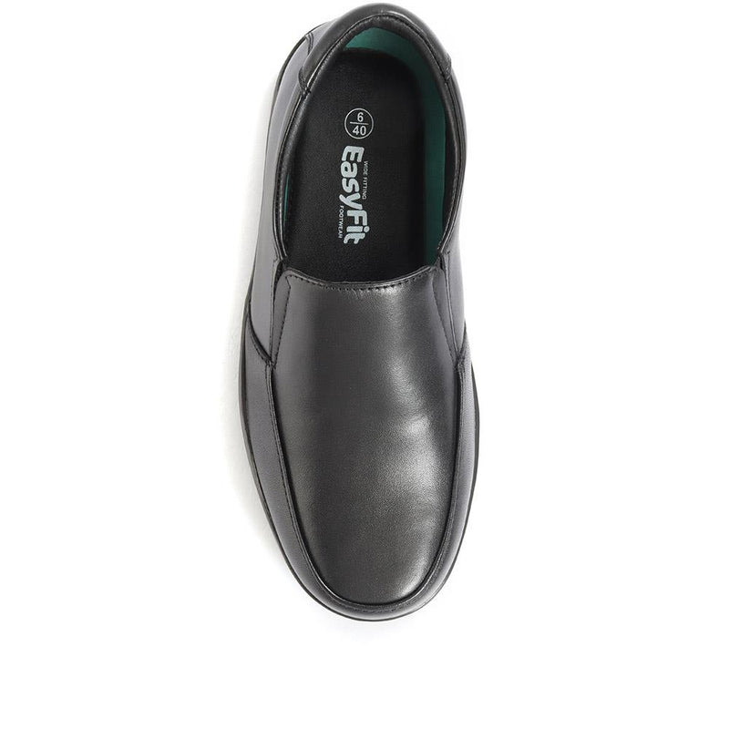 Delnero Extra Wide Leather Slip On Shoes - DELNERO / 321 158