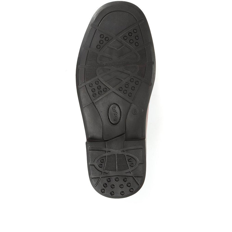 Delnero Extra Wide Leather Slip On Shoes - DELNERO / 321 158